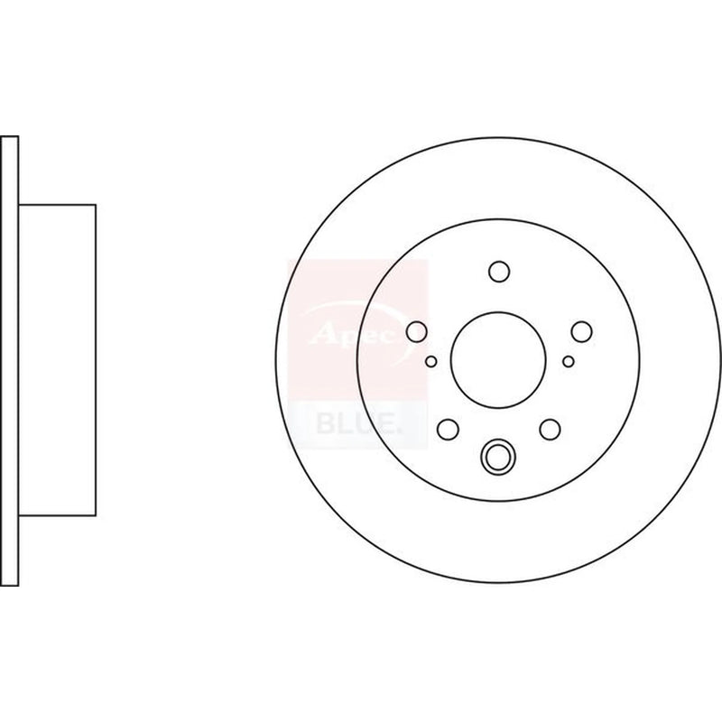 Apec 2 x Solid Rear Brake Discs SDK6527-x2