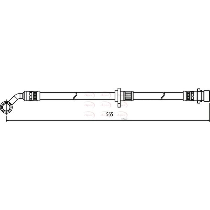 Apec Brake Hydraulic Hose Line Front Right HOS3994