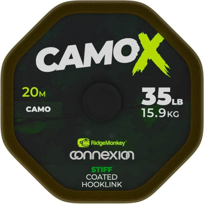 RidgeMonkey Connexion CamoX Stiff Coated Hooklink 35lb - RidgeMonkey - Van Life Living