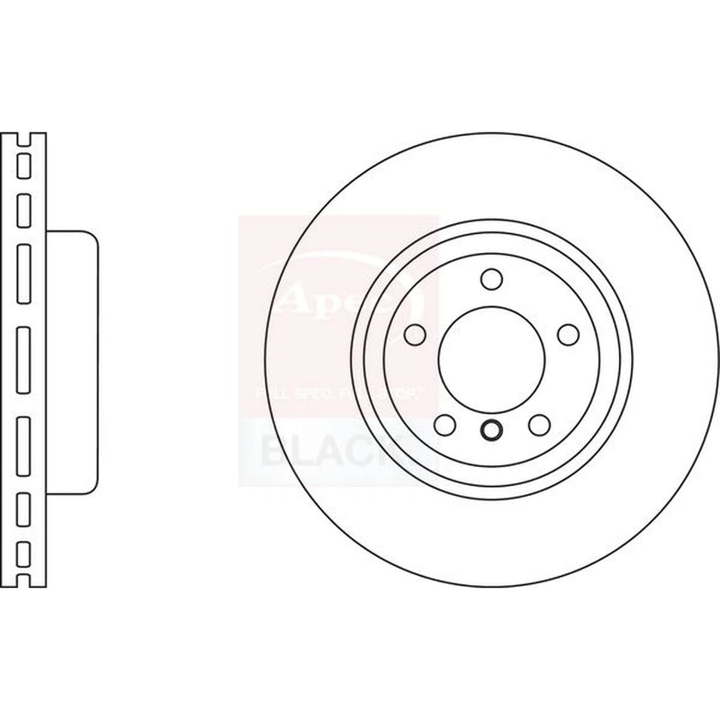 Apec 2 x Vented Front Brake Discs DSK2848B