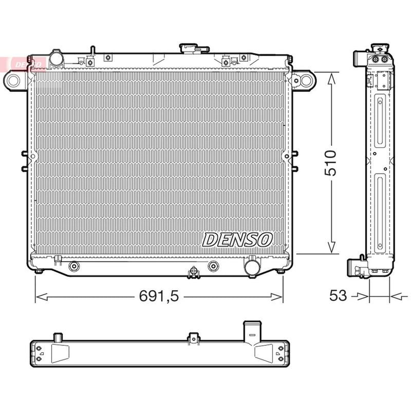 Denso Engine Radiator fits Lexus Lx 1998-2008