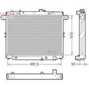 Denso Engine Radiator DRM51015