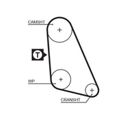 Gates Timing Belt Cambelt 107 Teeth 5135