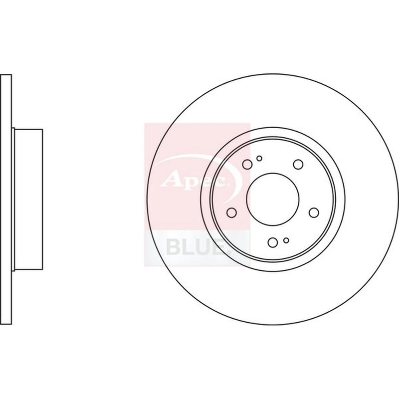 Apec 2 x Solid Rear Brake Discs SDK7352-x2