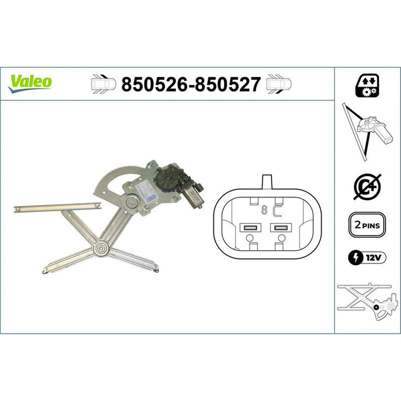 Valeo Electric Window Regulator Lifter Left Front 850526