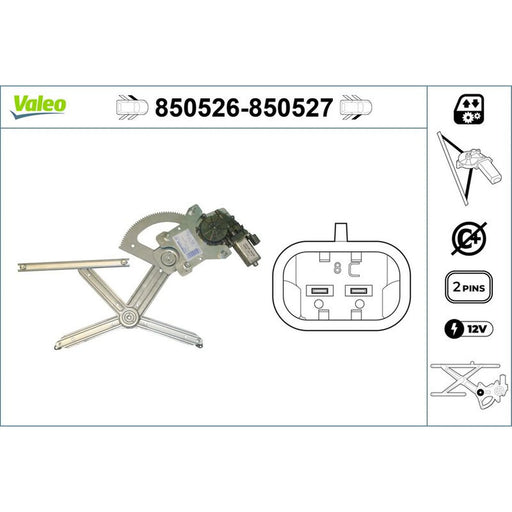 Valeo Electric Window Regulator Lifter Left Front 850526