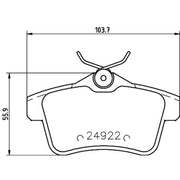 Mintex Rear Brake Pad Set MDB3023