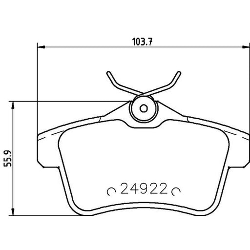 Mintex Rear Brake Pad Set MDB3023