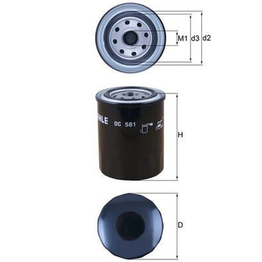 Mahle Engine Oil Filter OC 581