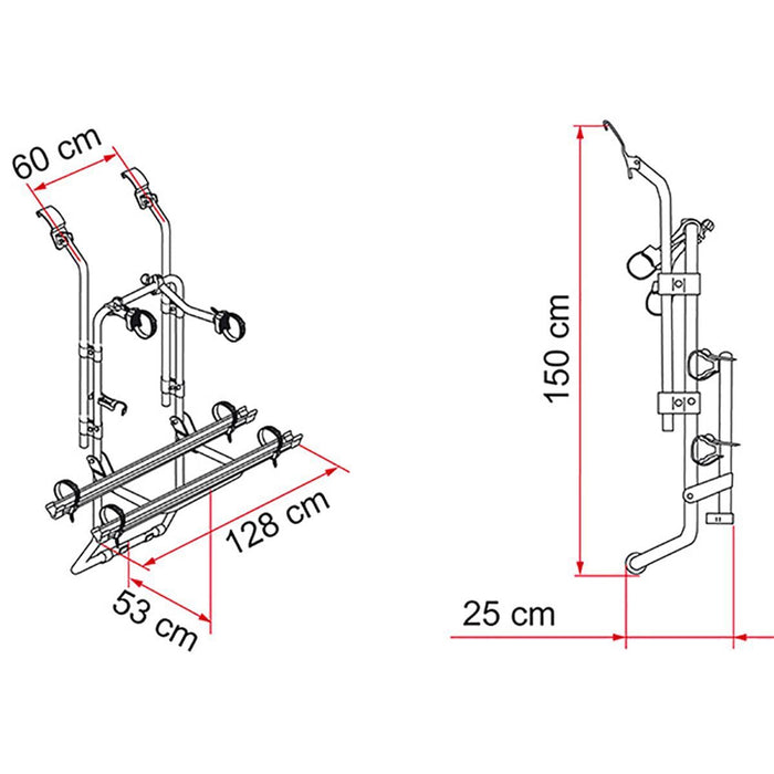 Fiamma Carry Bike Ford Transit Single Door 2 Bike Cycle Bicycle Carrier - Fiamma - Van Life Living