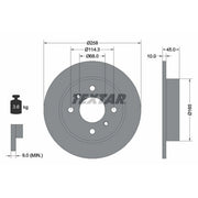 Textar 2 x Solid Rear Brake Discs 92056400-x2