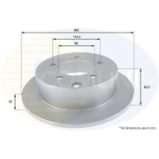 Comline 2 x Solid Rear Brake Discs ADC0382-x2