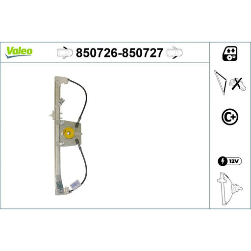 Valeo Electric Window Regulator Lifter Right Front 850727
