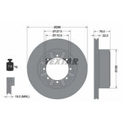 Textar 2 x Vented Rear Brake Discs 92322303-x2