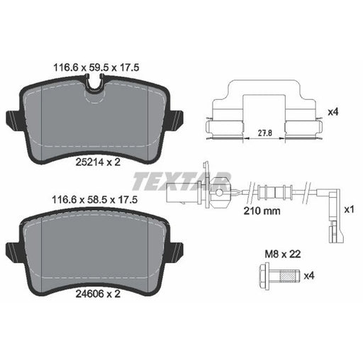 Textar Rear Brake Pad Set 2521413