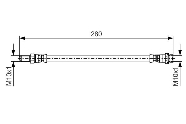 Bosch Brake Hydraulic Hose Line 1987481488
