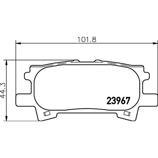Mintex Rear Brake Pad Set MDB2572