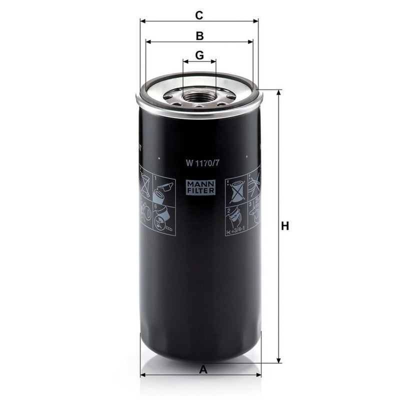 MANN-FILTER Engine Oil Filter W 1170/7