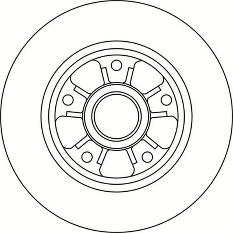 Abtex 2 x Solid Rear Brake Discs BD2196S-x2