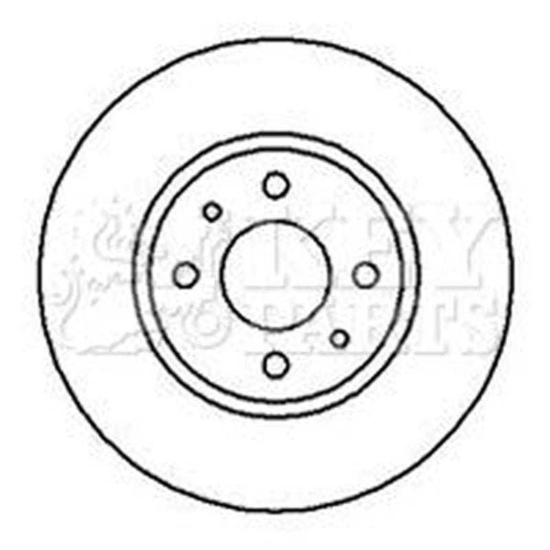 Key Parts 2 x Vented Front Brake Discs KBD5086-x2