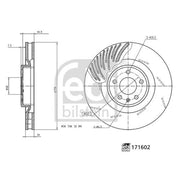 Febi 2 x Front / Brake Discs 171602