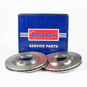 Borg & Beck 2 x Vented Front Brake Discs BBD4989-x2