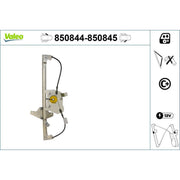 Valeo Electric Window Regulator Lifter Left Front 850844