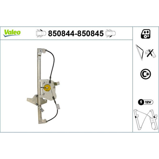 Valeo Electric Window Regulator Lifter Right Front 850845