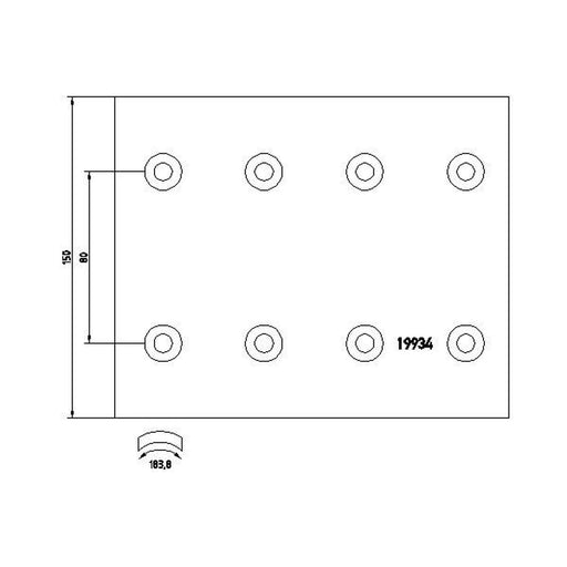 DON Don Cv Brake Lining Set RN1001S7100