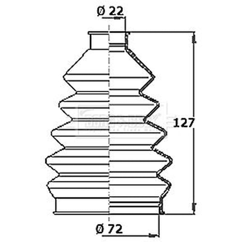 Borg & Beck Drive Shaft Bellow Kit Wheel Side Polychloroprene (Neo BCB2351R