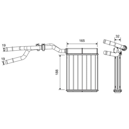Valeo Heater Matrix Core Heat Exchanger 811670