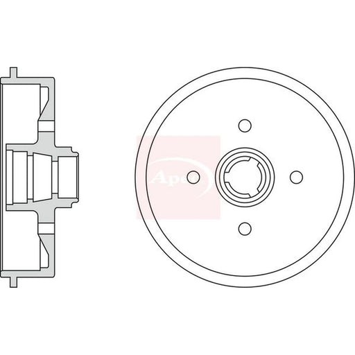 Apec Brake Drum Assembly Rear DRM9120