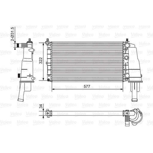Valeo Engine Radiator 734236