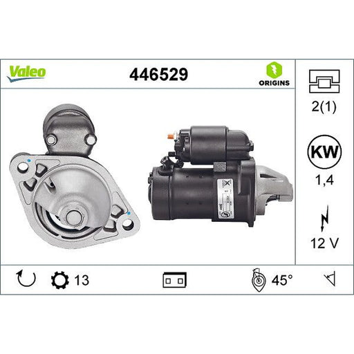 Valeo Starter Motor 12V 1.4kW 13 Teeth 446529