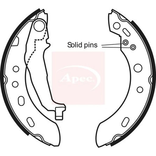 Apec Brake Shoe Set Axle Kit SHU665
