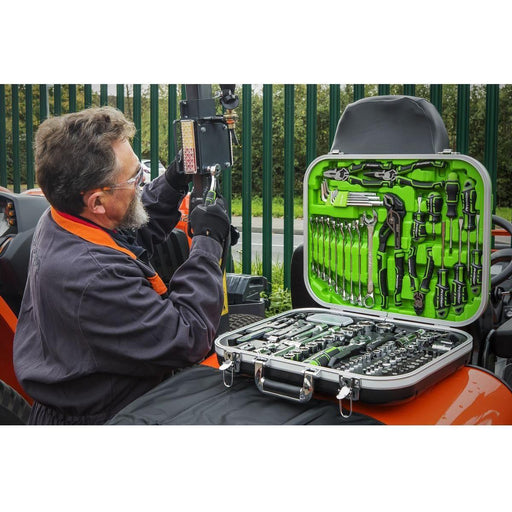 Sealey Mechanic's Tool Kit 144pc Hi-Vis Green AK7980HV Sealey  - Town Parts