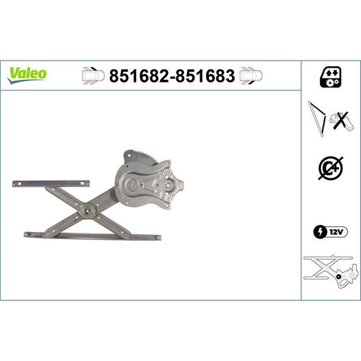 Valeo Electric Window Regulator Lifter Left Front 851682