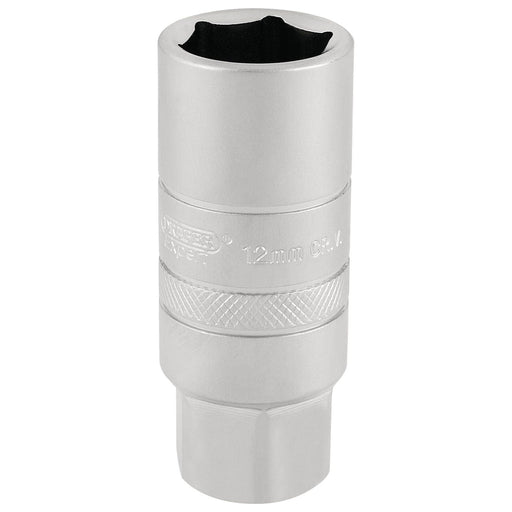Draper 12mm Thread 6 Point Satin Chrome Spark Plug Socket, 3/8" Sq. Dr., 18mm Draper  - Town Parts