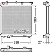 Denso Engine Radiator fits Citroën C2 2003-2009 1.4 1.6