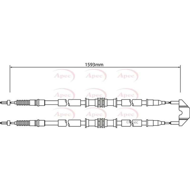 Apec Handbrake Cable Right Rear CAB1451