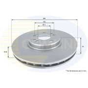 Comline 2 x Vented Front Brake Discs ADC1633V