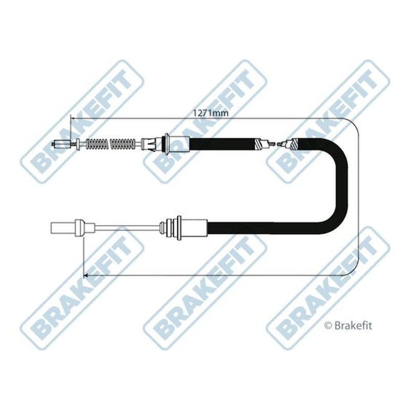 Apec Handbrake Cable Right Rear BBC3542