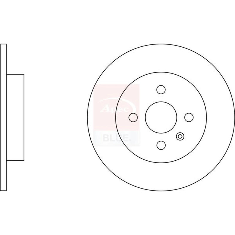Apec 2 x Solid Rear Brake Discs SDK6136-x2