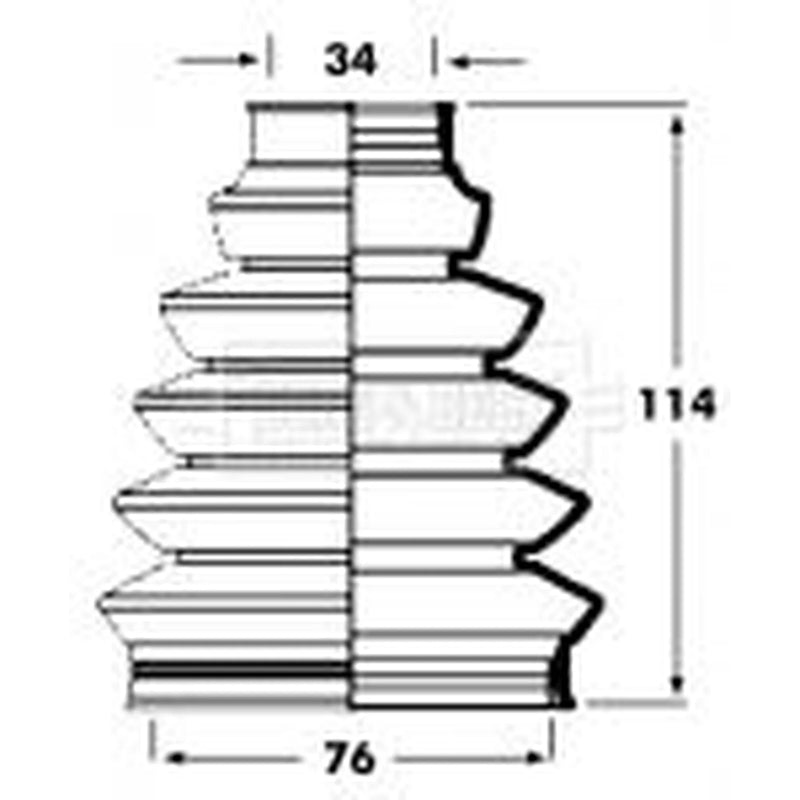 Borg & Beck Drive Shaft Bellow Kit Wheel Side Polychloropr BCB2352R