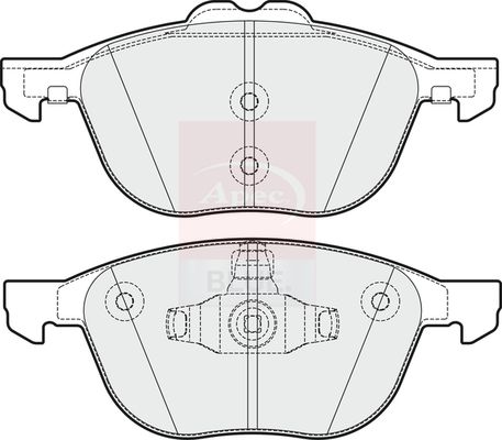 Apec Blue Brake Pad Set Front 155mm x 18mm PD3373