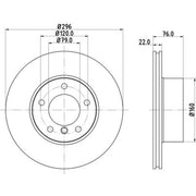 DON 2 x Vented Front Brake Discs PCD10922