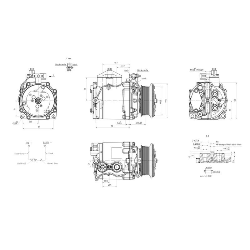 Hella Air Conditioning Compressor 8FK 366 201-051