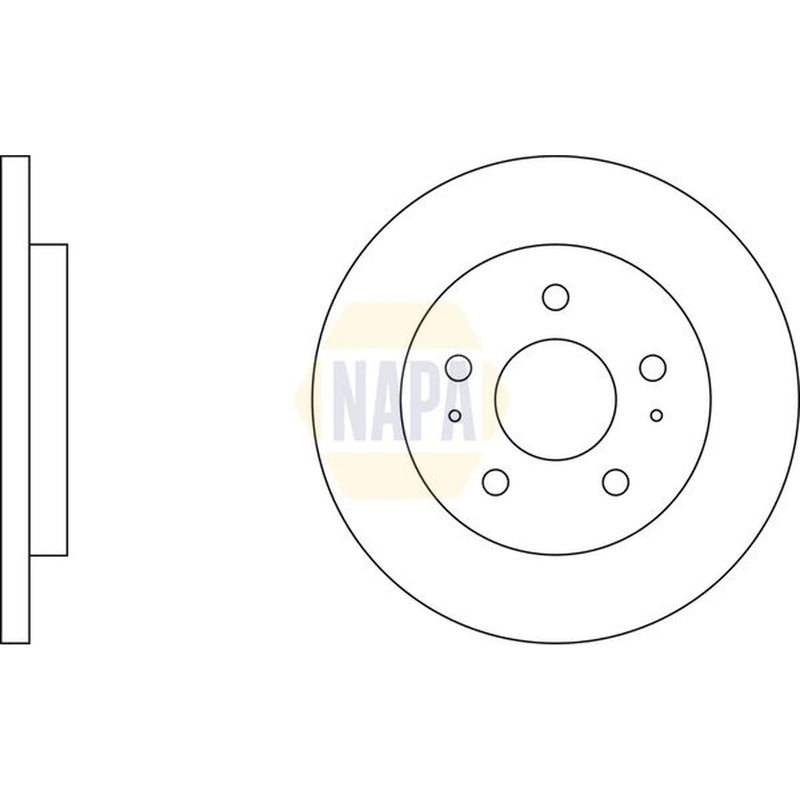 NAPA 2 x Solid Rear Brake Discs NBD5992-x2
