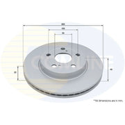 Comline 2 x Vented Front Brake Discs ADC5308V