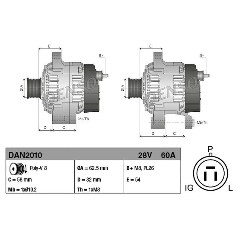Denso Car Alternator 12V